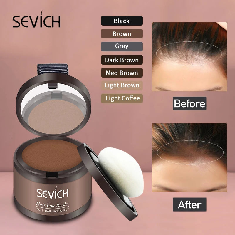 Sevich Magical Fluffy Hairline Powder Hair Line Shadow Hair Concealer Root Cover Up Gray Coverage Unisex Instantly 8 Color